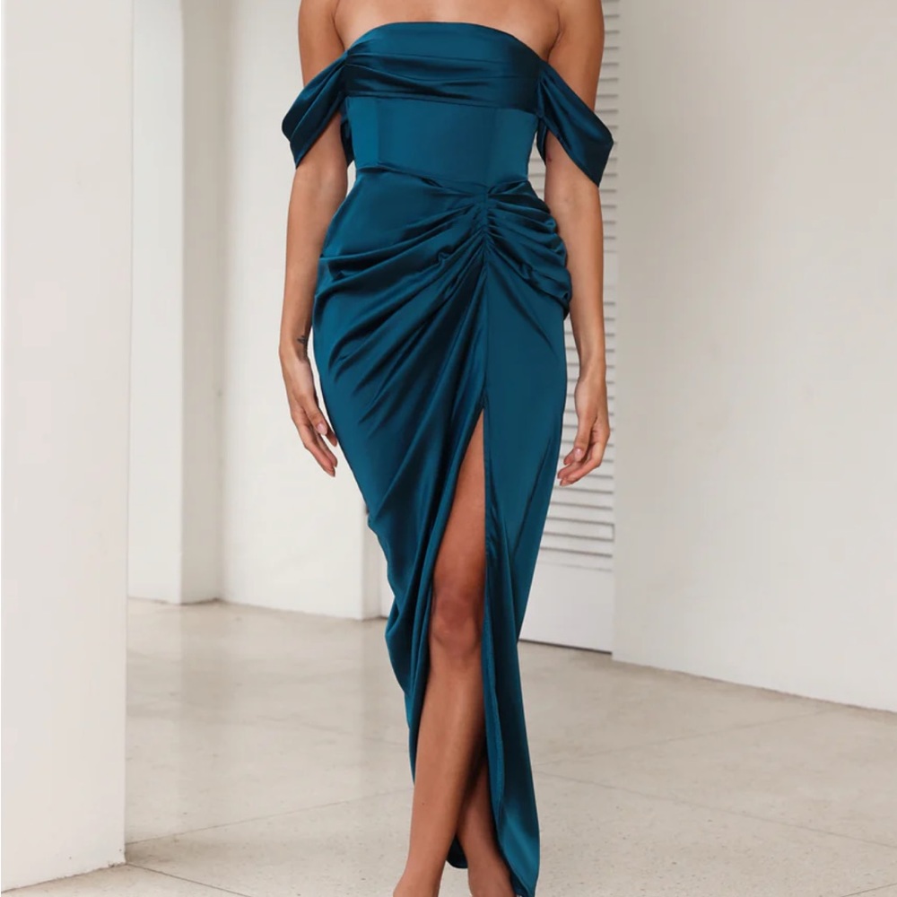Hello Molly - DEAR EMILIA Be Seen Midi Dress Teal - S